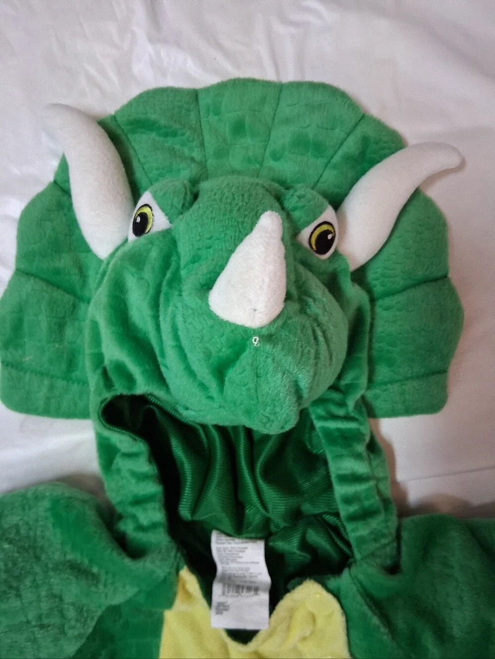 Target Green and Yellow Triceratops Toddler Costume Size 0-6 Months Preowned